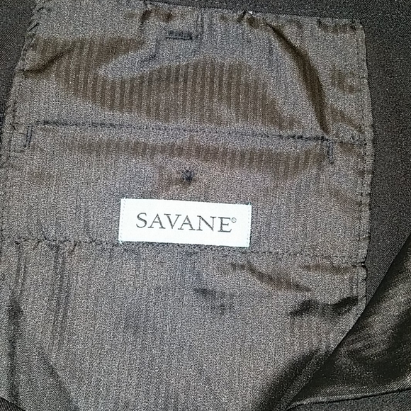 NWT SAVANE Men Dress flat front black pant trouser - Picture 10 of 11